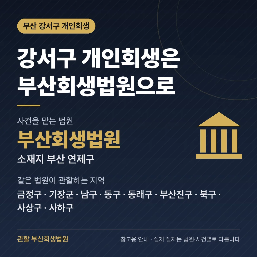 부산 강서구 신용회복 안내 카드