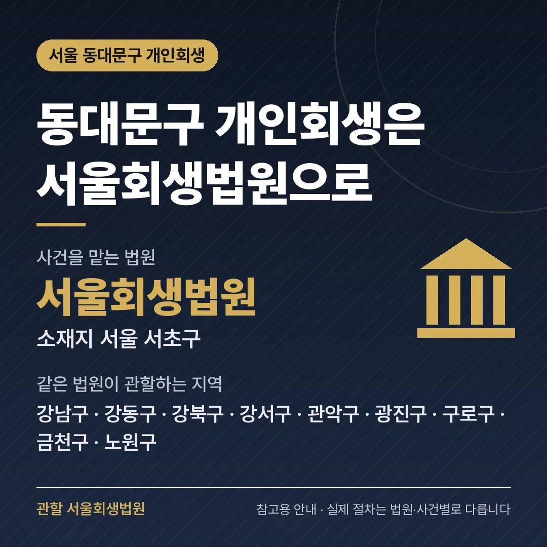 서울 동대문구 신용회복 안내 카드