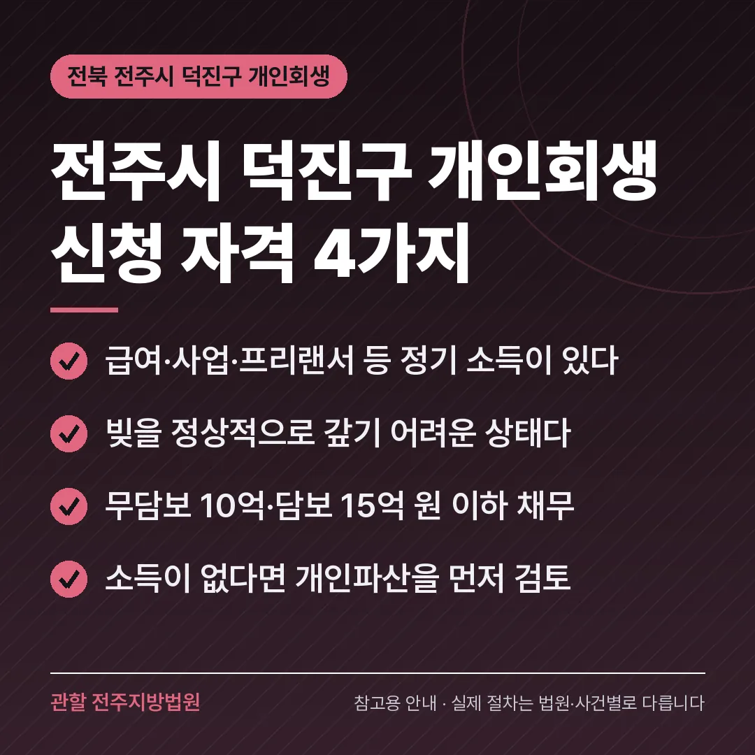 전북 전주시 덕진구 신용회복 안내 카드