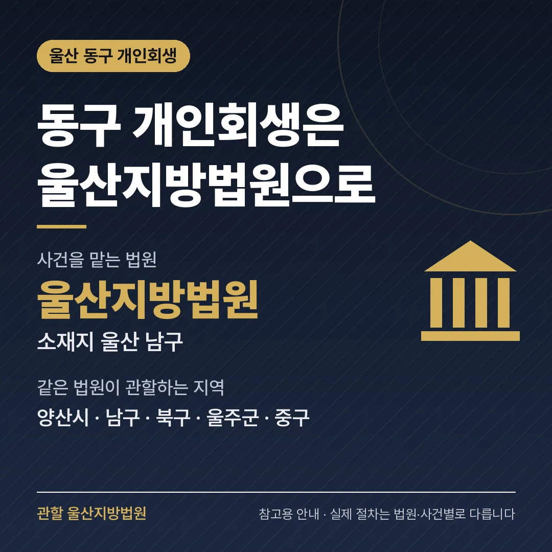 울산 동구 신용회복 안내 카드