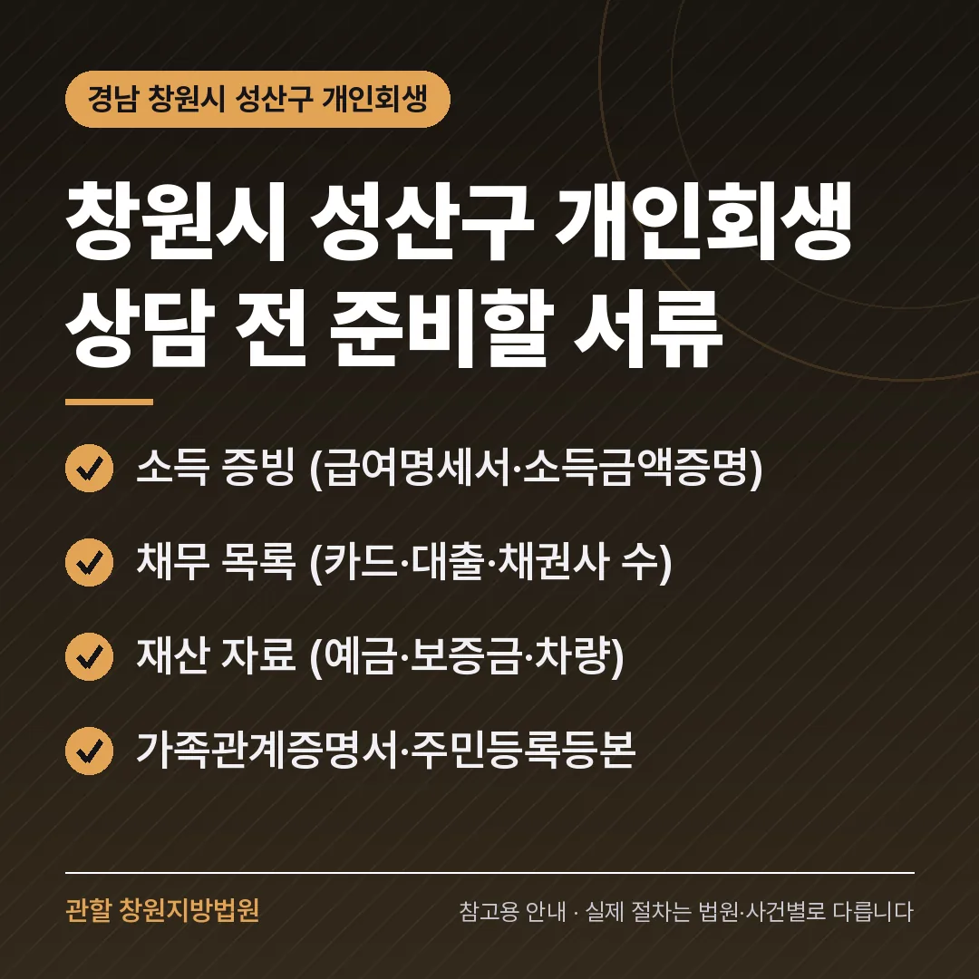 경남 창원시 성산구 신용회복 안내 카드