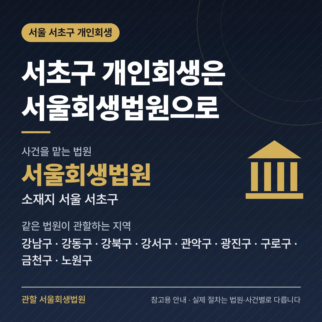 서울 서초구 신용회복 안내 카드
