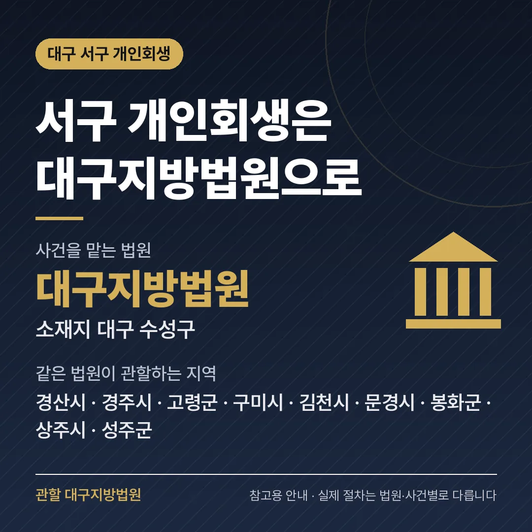 대구 서구 신용회복 안내 카드