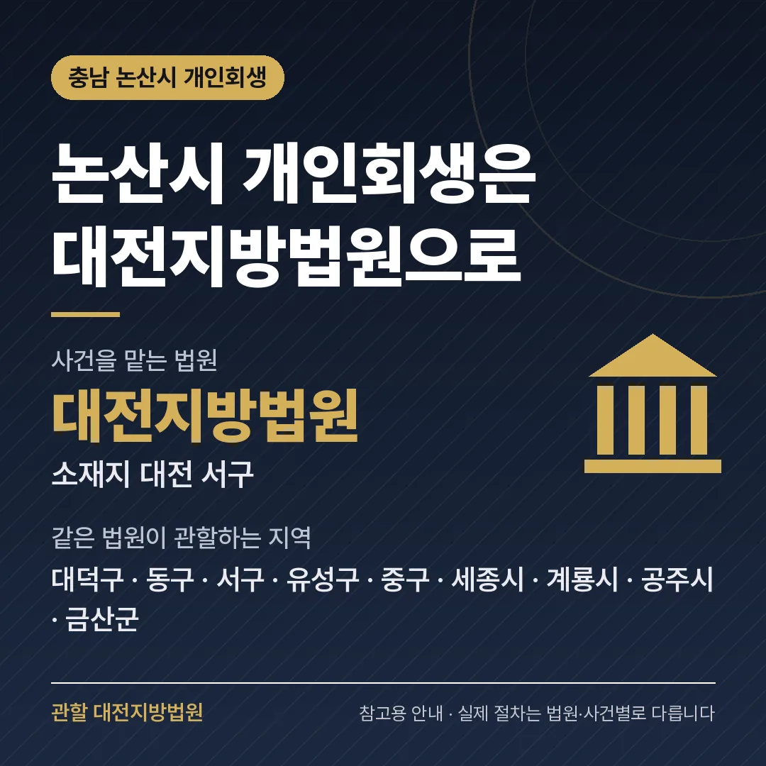 충남 논산시 신용회복 안내 카드