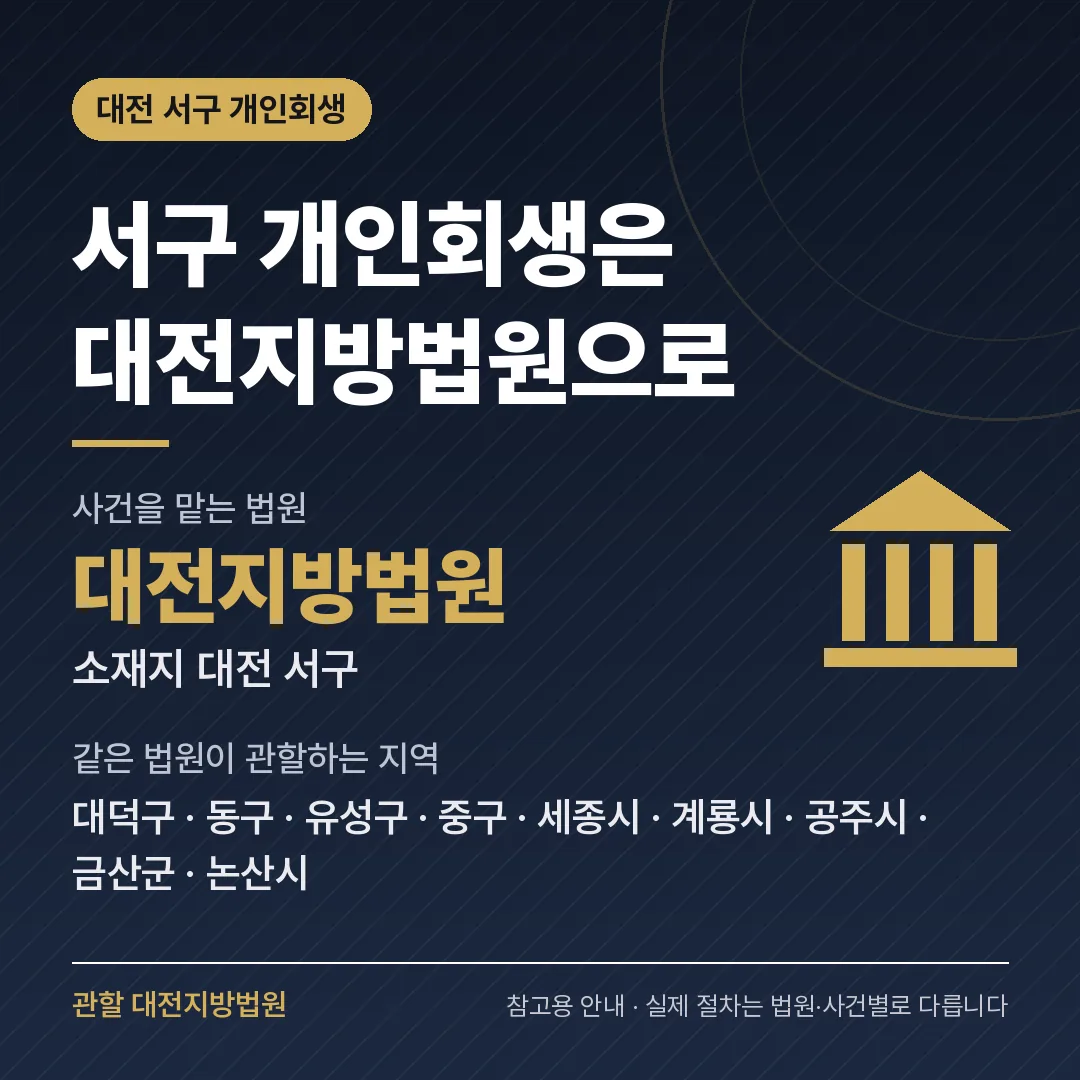 대전 서구 신용회복 안내 카드