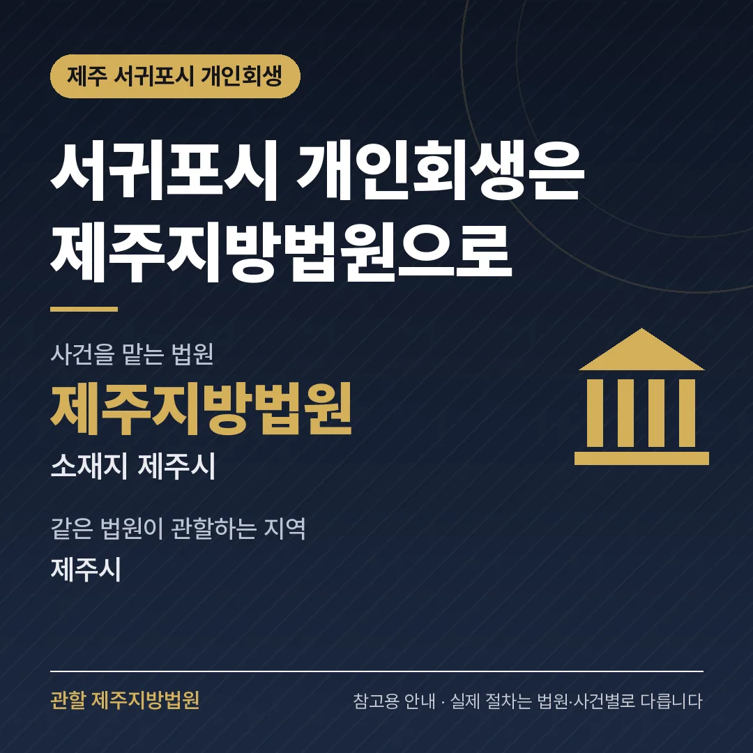 제주 서귀포시 신용회복 안내 카드