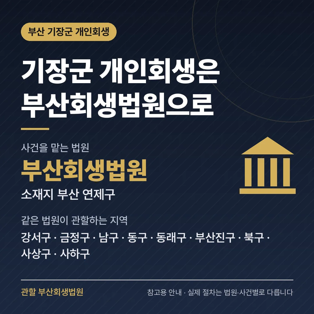 부산 기장군 신용회복 안내 카드