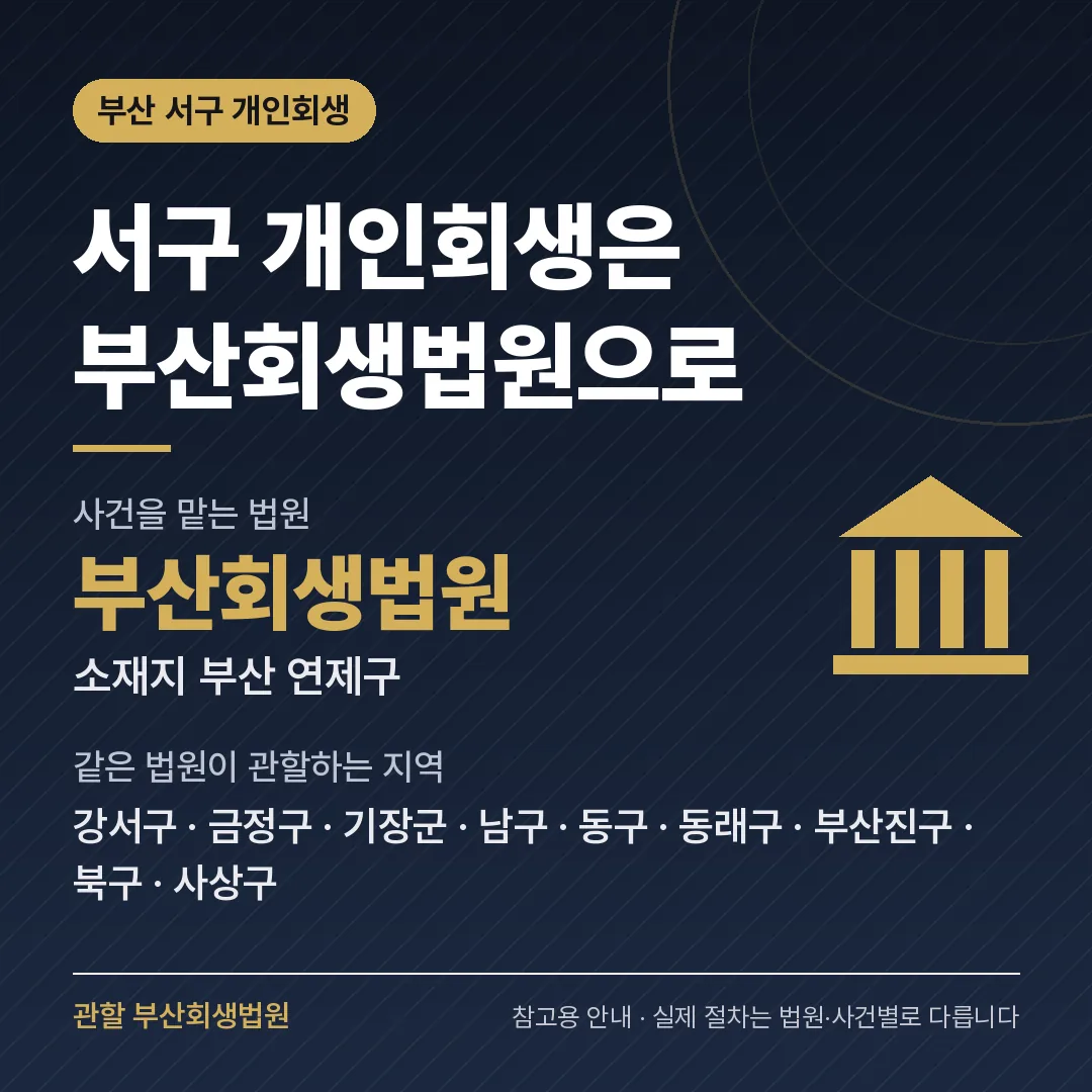 부산 서구 신용회복 안내 카드