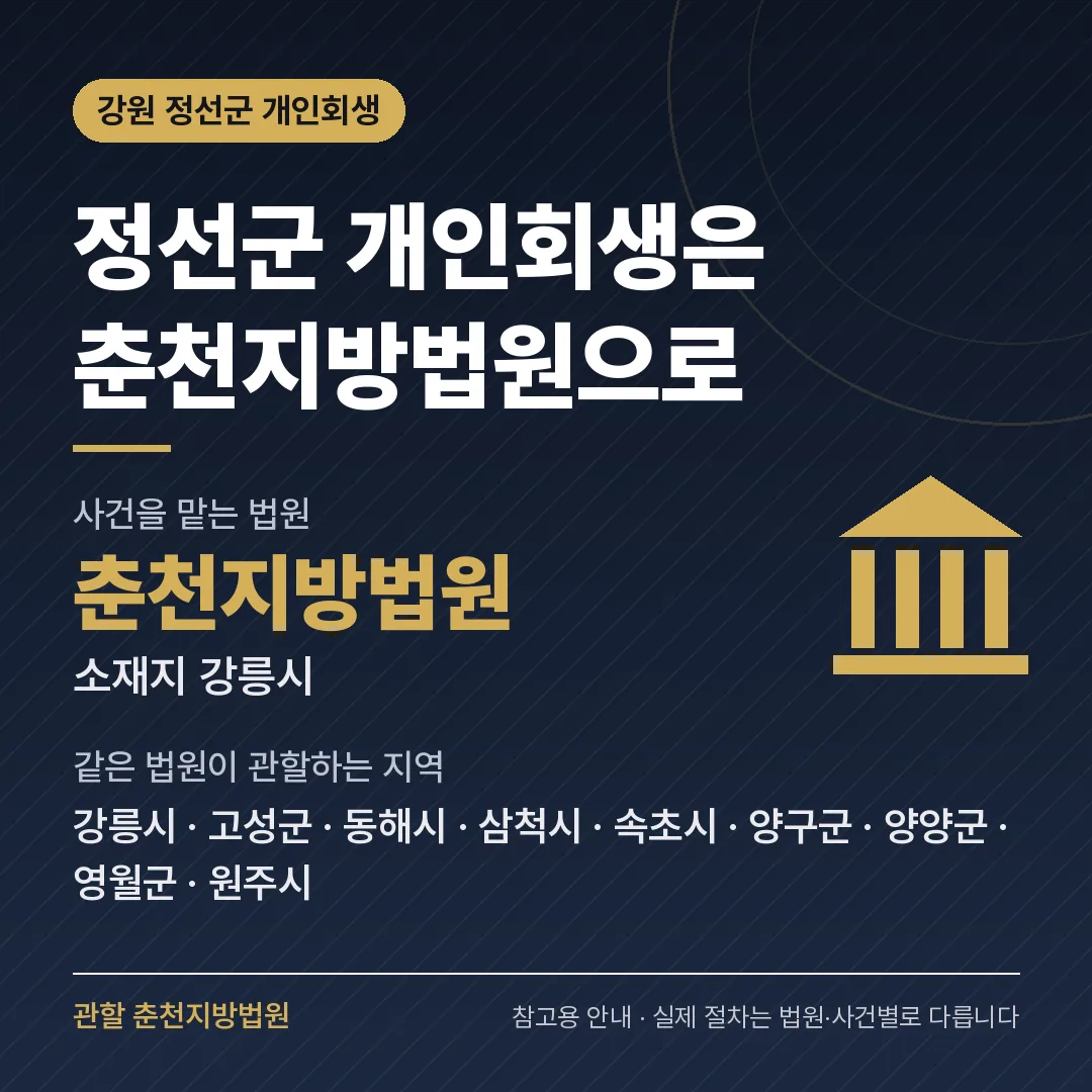 강원 정선군 신용회복 안내 카드